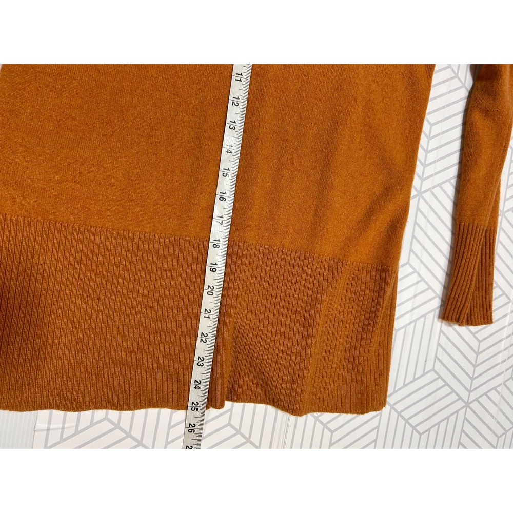 Nicole Miller Women's size S 2 Ply 100% Cashmere Sweater Rust Orange Fall b4 - Picture 7 of 9